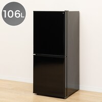 106L 2ドア冷蔵庫 Nグラシア BK (リサイクル回収有り）