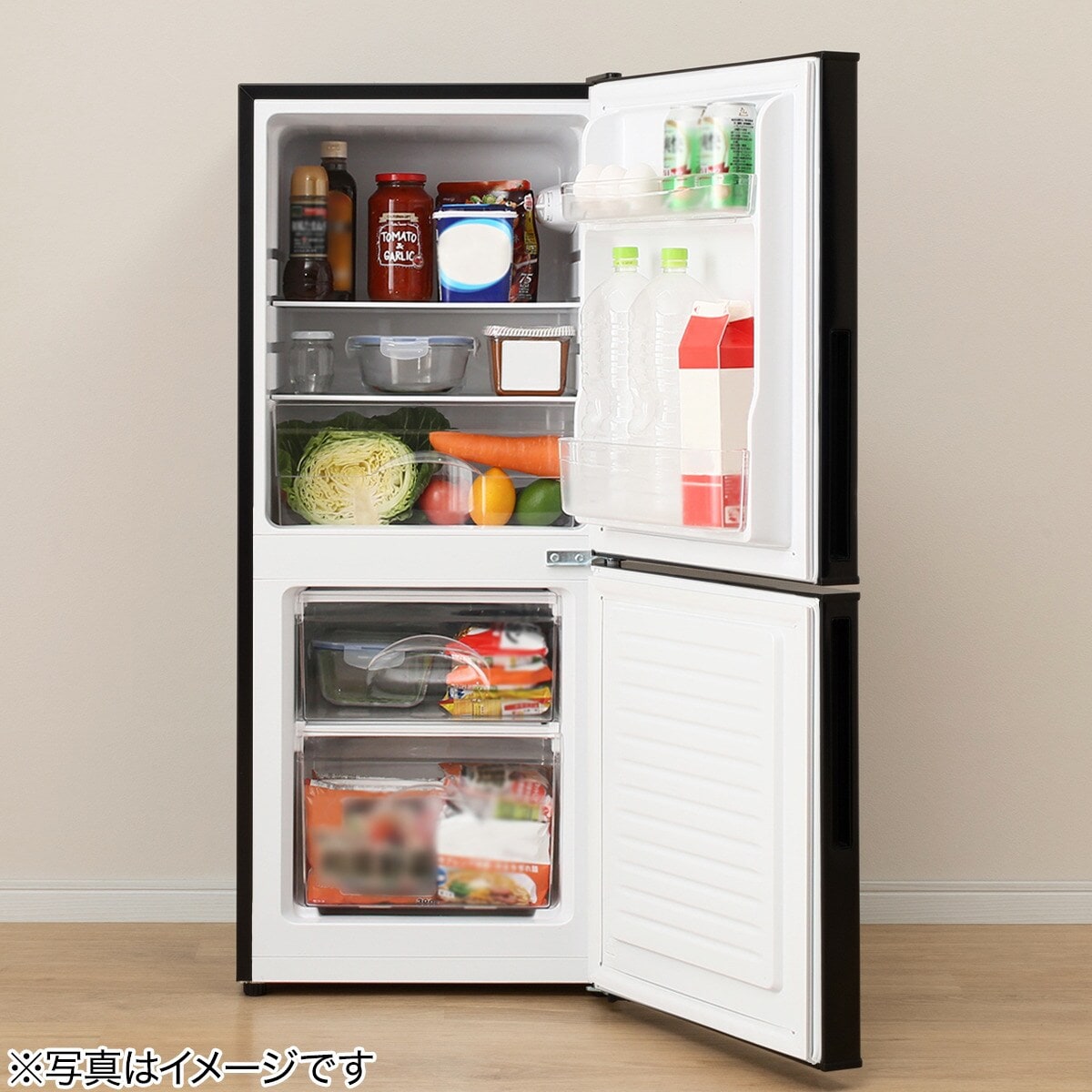 L 直冷式2ドア冷蔵庫 Nグラシア BK 延長保証付き通販   ニトリ