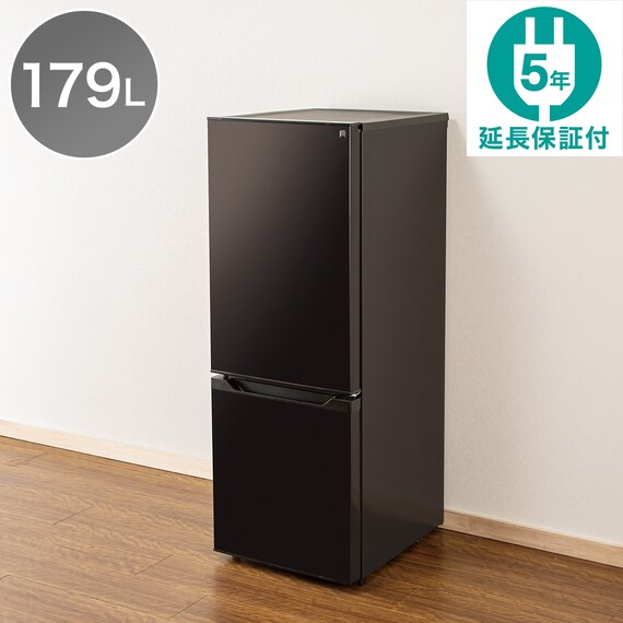 179L 2ドア霜取り不要冷凍冷蔵庫(NR-179DR ブラック) 延長保証付き 