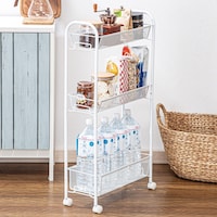 キッチンワゴン 幅17cm(W170 ホワイト)