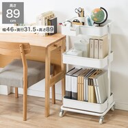 高さ調節ができるスチールワゴン トロリ3