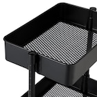 3段とも高さ調節ができるキッチンワゴン (ブラック)【スチールワゴン トロリ3】 11枚目画像