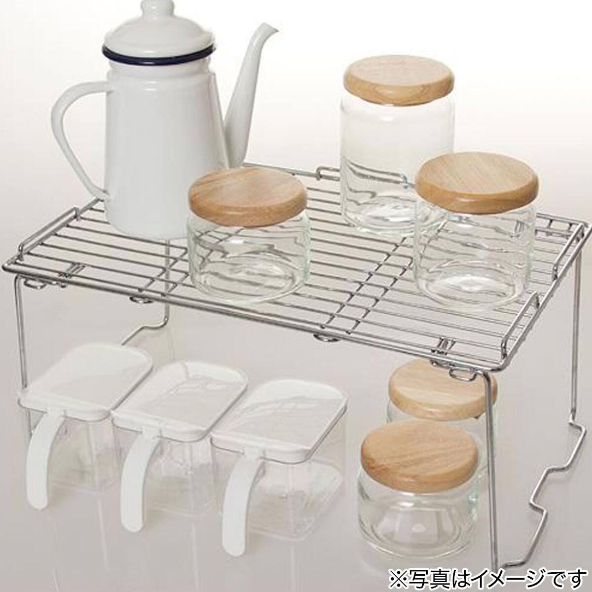 折りたたみ式 キッチンラックNT 積み重ね棚(445276) | ニトリネット