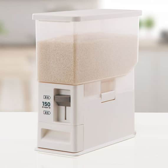 計量米びつ ホワイト 計量単位1合(SS-6kg) 1枚目画像