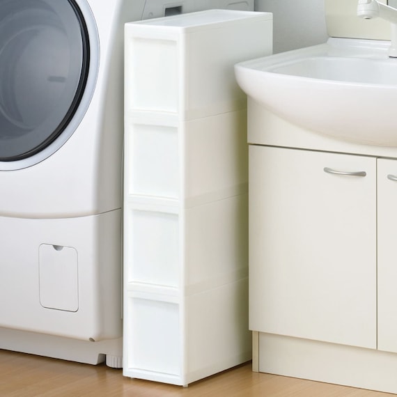 中身が隠せる スリムストッカー 4段(均等分割) 1枚目画像