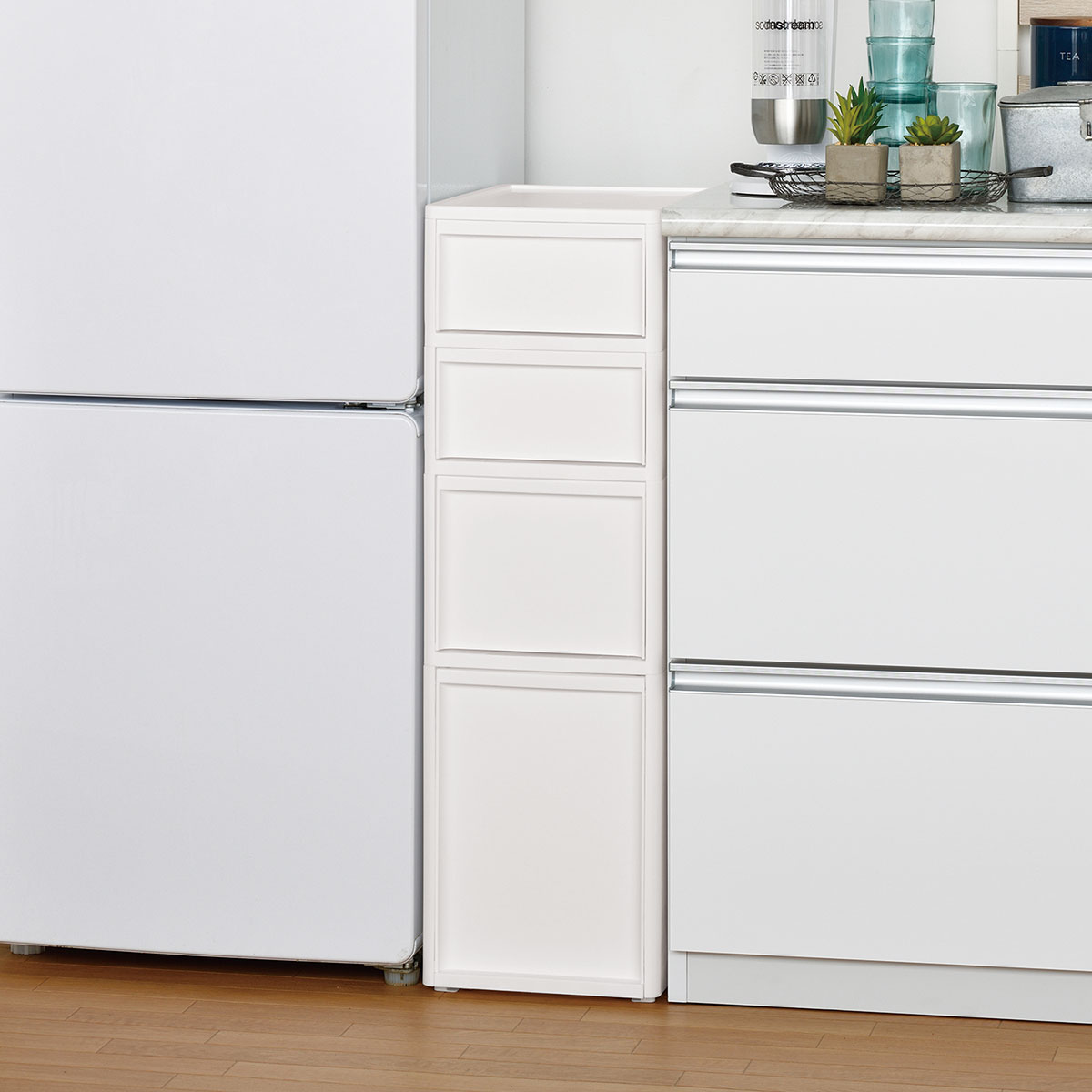 中身が隠せる ミドルストッカー 4段(マルチ分割) | ニトリネット【公式