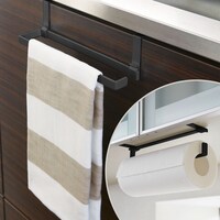 キッチンペーパー＆タオルハンガー(FLAT ブラック)