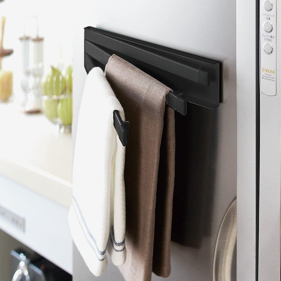 マグネット布巾ハンガー(FLAT ブラック) 1枚目画像