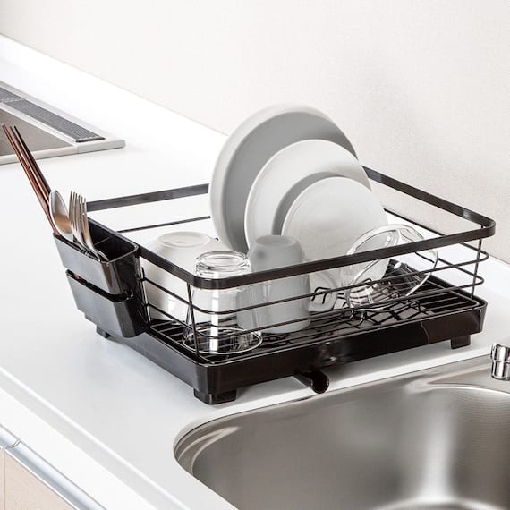 水切りWコート(1段ワイド FW-1W ブラック) 1枚目画像