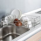 シンクに渡せる 伸縮ステンレス 水切り(1段スリムワイド SUS-1SW) 1枚目画像