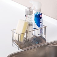 水が流れるスポンジ・ボトルラック 置き型(SUS)