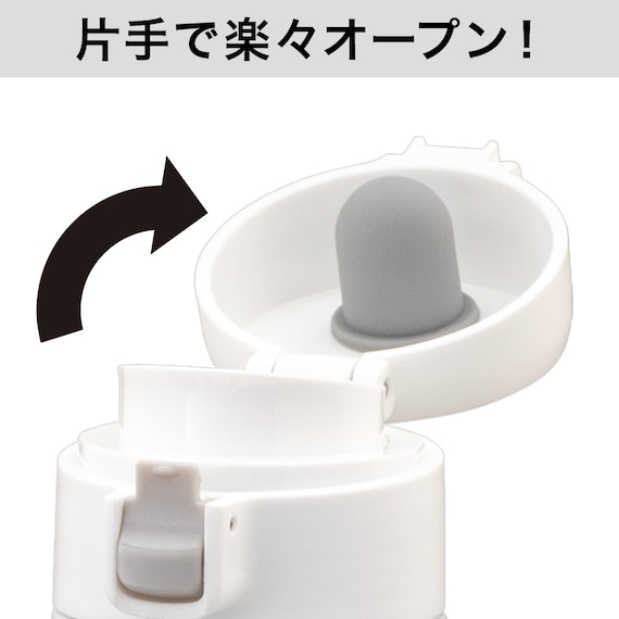 ステンレスワンタッチボトル(520ml WH) 6枚目画像