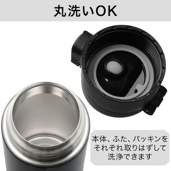 ステンレスワンタッチボトル(770ml DGY) 4枚目画像