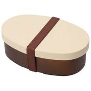 木目風弁当箱(コバンガタ ブラウン)