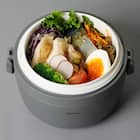 料理を温かいまま持ち運べる、保温ランチジャー(850ml グレー) 2枚目画像