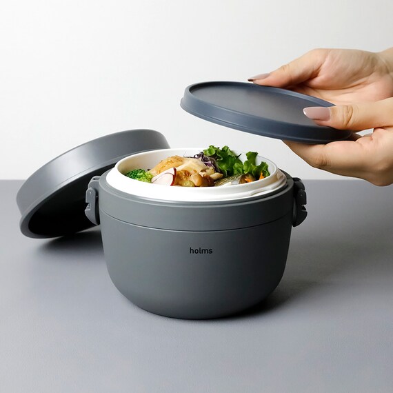 料理を温かいまま持ち運べる、保温ランチジャー(850ml グレー) 6枚目画像