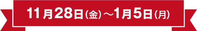 11月28日（金）～1月5日（月）
