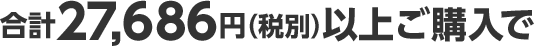合計27,686円(税別)以上ご購入で