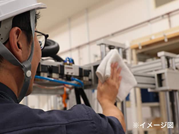 現場作業の汚れ拭き用に