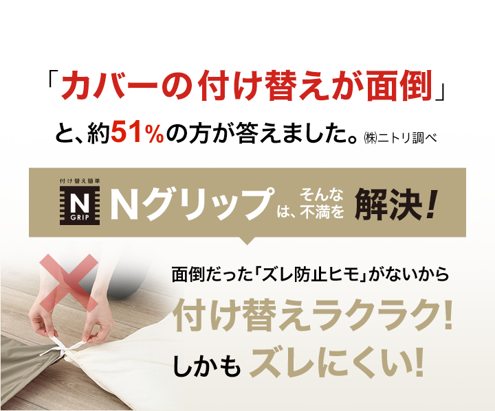 Nグリップ掛け布団カバー ニトリネット 公式 家具 インテリア通販