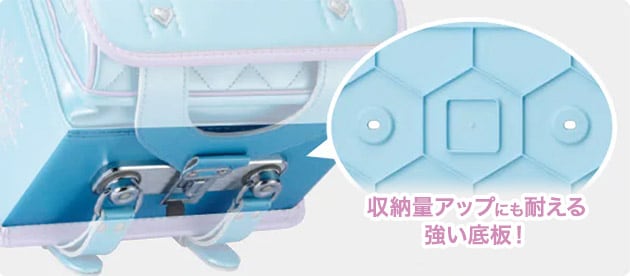 収納量アップにも耐える強い底板!