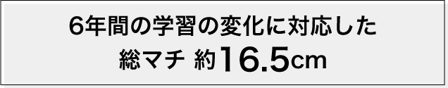 6年間の学習の変化に対応した 総マチ 約16.5cm