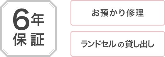 6年保証 お預かり修理 ランドセルの貸し出し