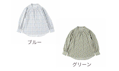 小花柄ブラウス M L
