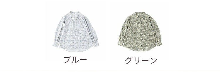 小花柄ブラウス M L