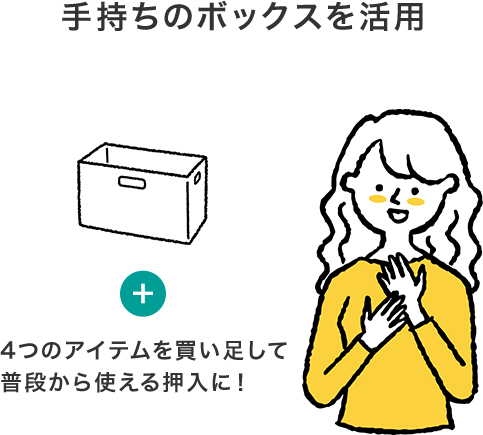 手持ちのボックスを活用
