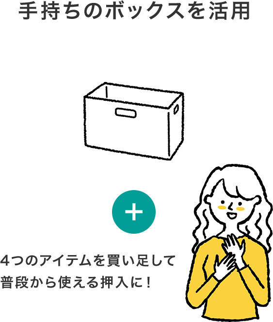 手持ちのボックスを活用