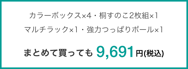 まとめて買っても9,691円(税込み)