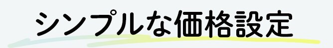シンプルな価格設定