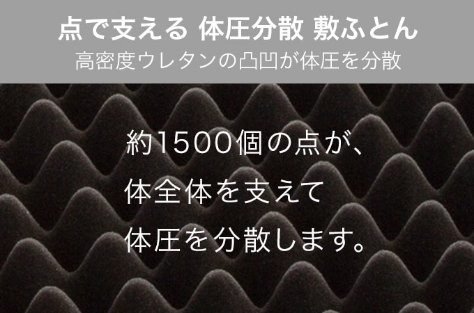 点で支える体圧分散敷ふとん　シングル