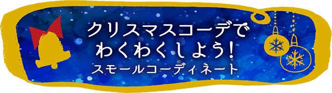 クリスマスコーデでわくわくしよう!スモールコーディネート