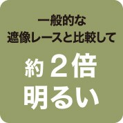 一般的な遮像カーテンと比較して約2倍明るい