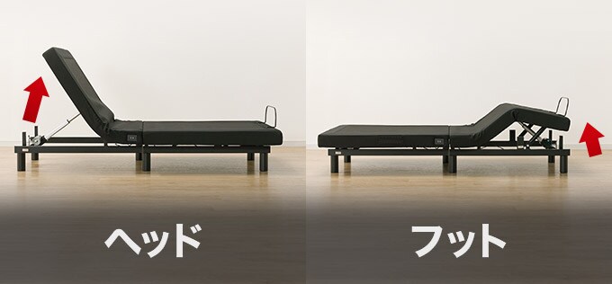背・脚それぞれを独立して動かせる、２モーター仕様となります。お好みの角度に調整が可能です。