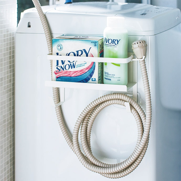 マグネット収納 ホースホルダー付ラック