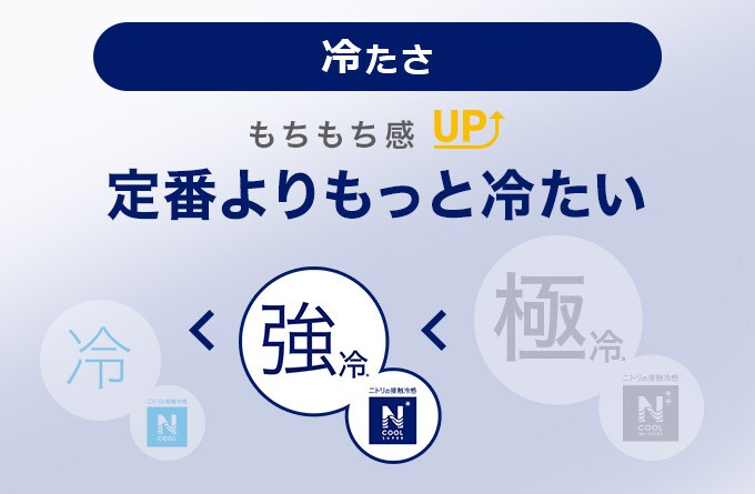 冷たさ　もちもち感UP！定番よりもっと冷たい