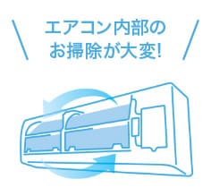 エアコン内部のお掃除が大変!