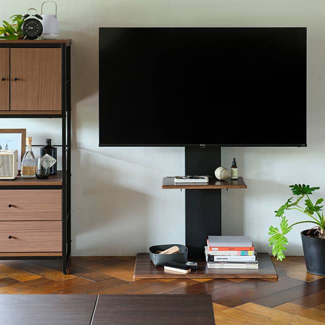 1台2役の家具で、オンオフを切り替え。 Living room 03