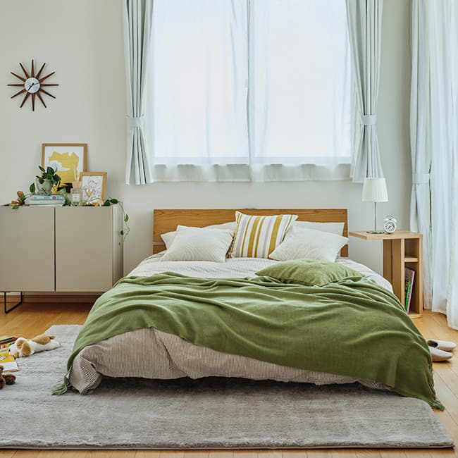 丸みのある家具や汚れに強い素材で安心。 Bedroom 01