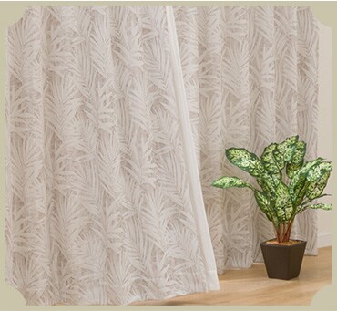 ヤシの葉柄カーテン04