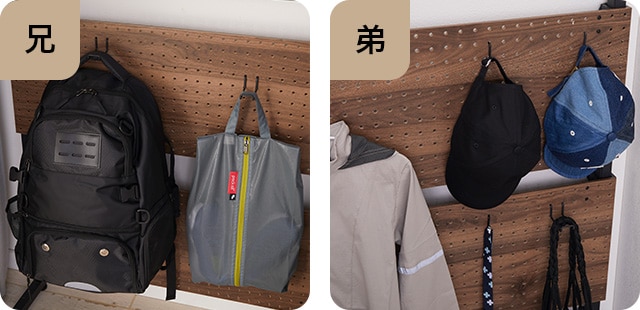 つっぱりタイプの棚なら、壁面を利用して新たな収納場所をつくれます。