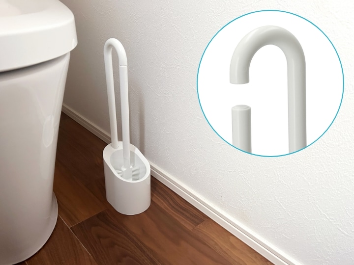 水切れが良くマグネットで浮かせることができるトイレブラシ