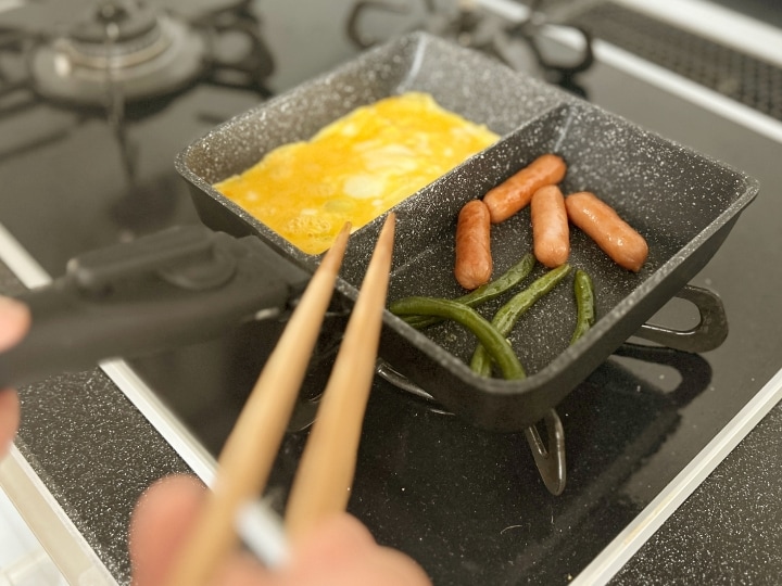 いつも使っているフライパンをセパレート型に変更するの