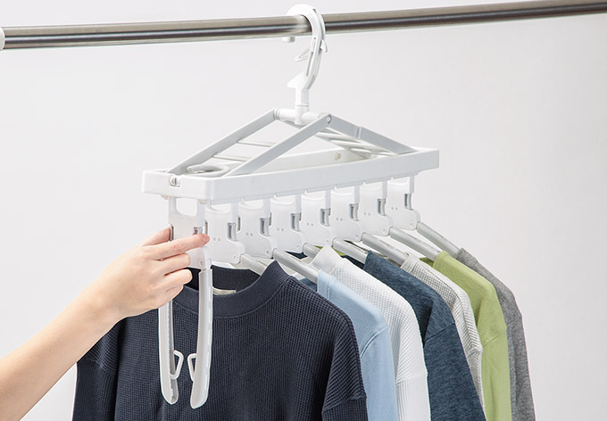 ワンタッチ取り込みスライドアーム8連ハンガー