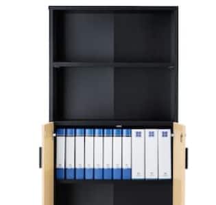 case2 収納2 木製キャビネット5段の上棚の画像