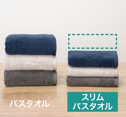 畳んだ際のタオル別の厚さ