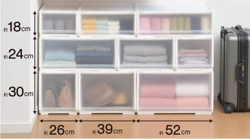 幅違いでも自由に積み重ね